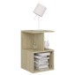 vidaXL Κομοδίνα 2 τεμ. Sonoma Δρυς 35 x 35 x 55 εκ. από Μοριοσανίδα