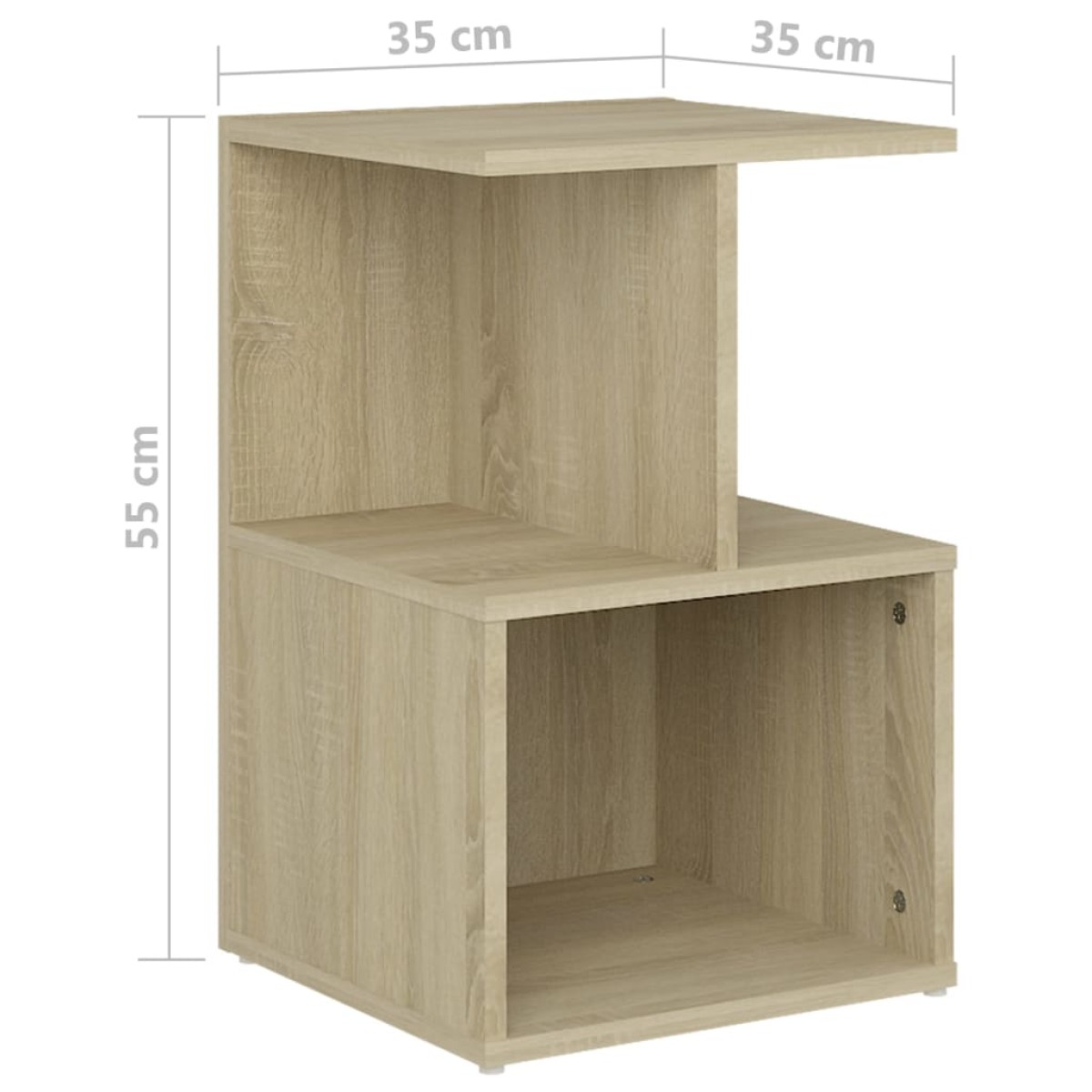vidaXL Κομοδίνα 2 τεμ. Sonoma Δρυς 35 x 35 x 55 εκ. από Μοριοσανίδα