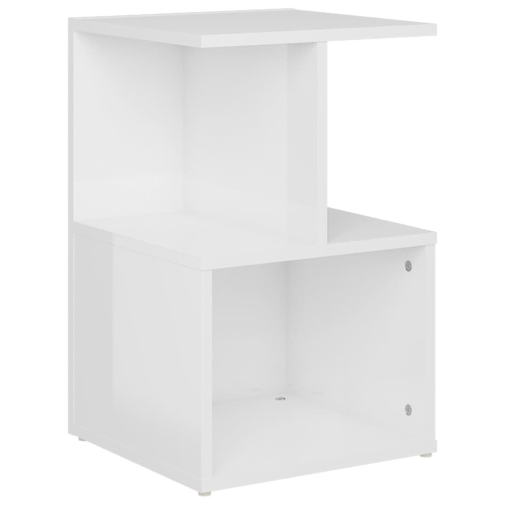 vidaXL Βοηθητικό Ντουλάπι Γυαλ. Λευκό 35 x 35 x 55 εκ. από Επεξ. Ξύλο
