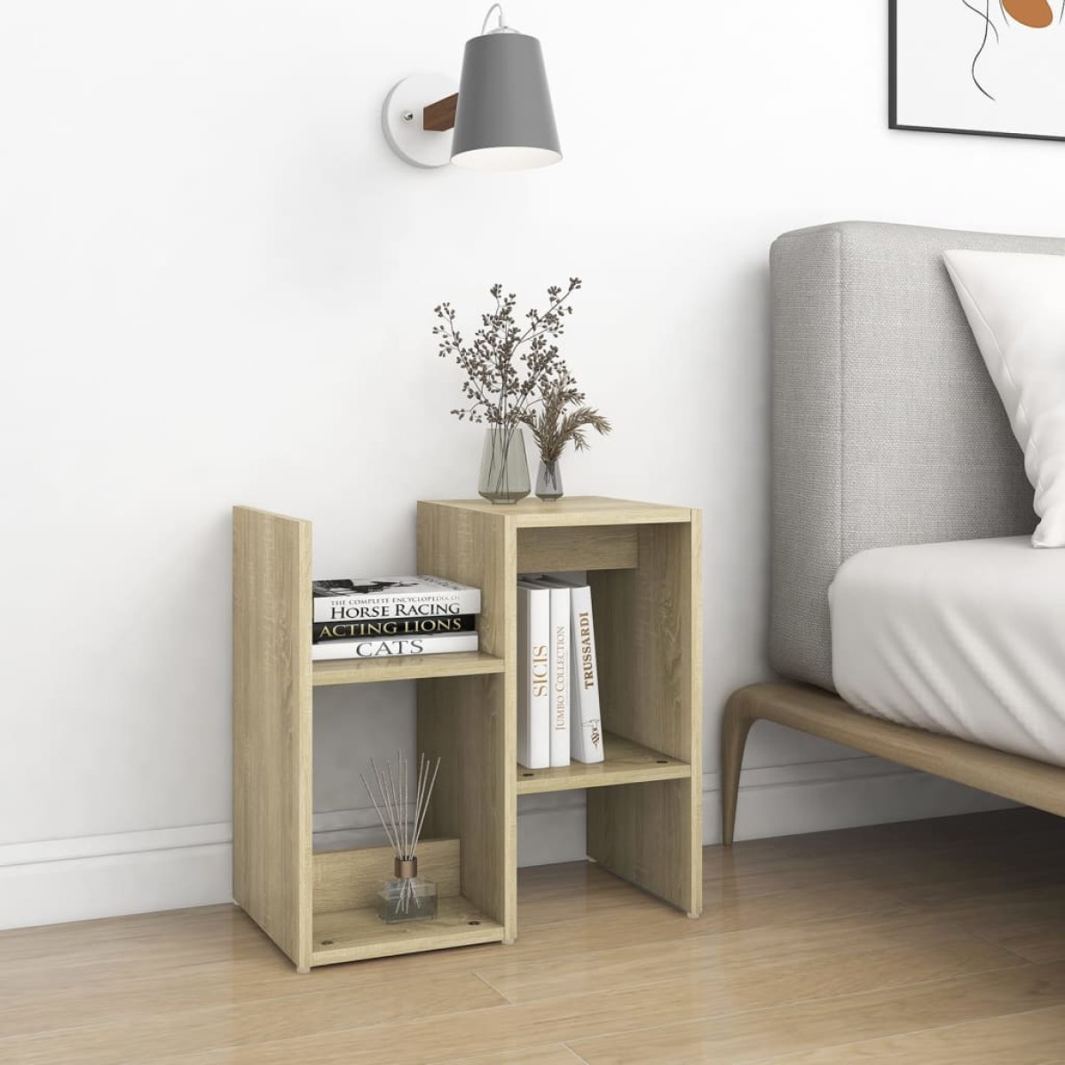vidaXL Κομοδίνα 2 τεμ. Sonoma Δρυς 50 x 30 x 51,5 εκ. από Μοριοσανίδα