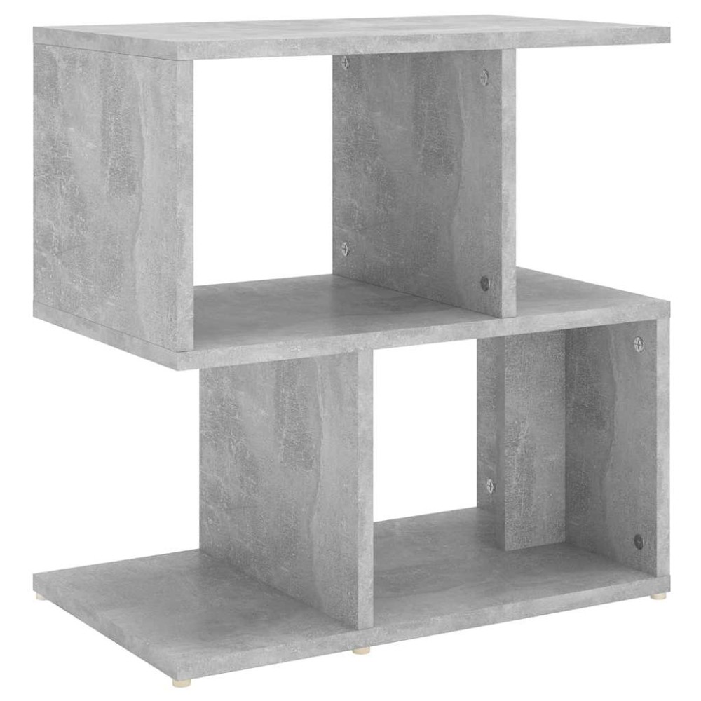 vidaXL Κομοδίνο Γκρι Σκυροδέματος 50 x 30 x 51,5 εκ. από Επεξ. Ξύλο