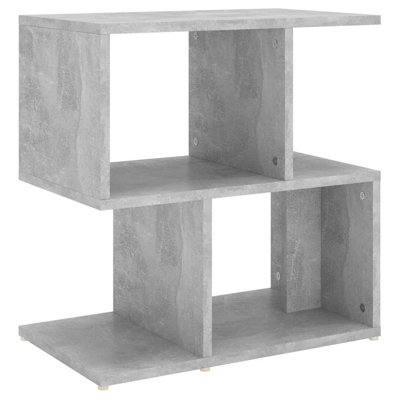 vidaXL Κομοδίνο Γκρι Σκυροδέματος 50 x 30 x 51,5 εκ. από Επεξ. Ξύλο
