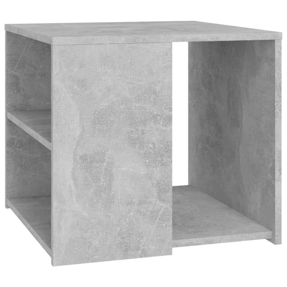 vidaXL Τραπέζι Βοηθητικό Γκρι Σκυροδέματος 50x50x45 εκ. Επεξ. Ξύλο