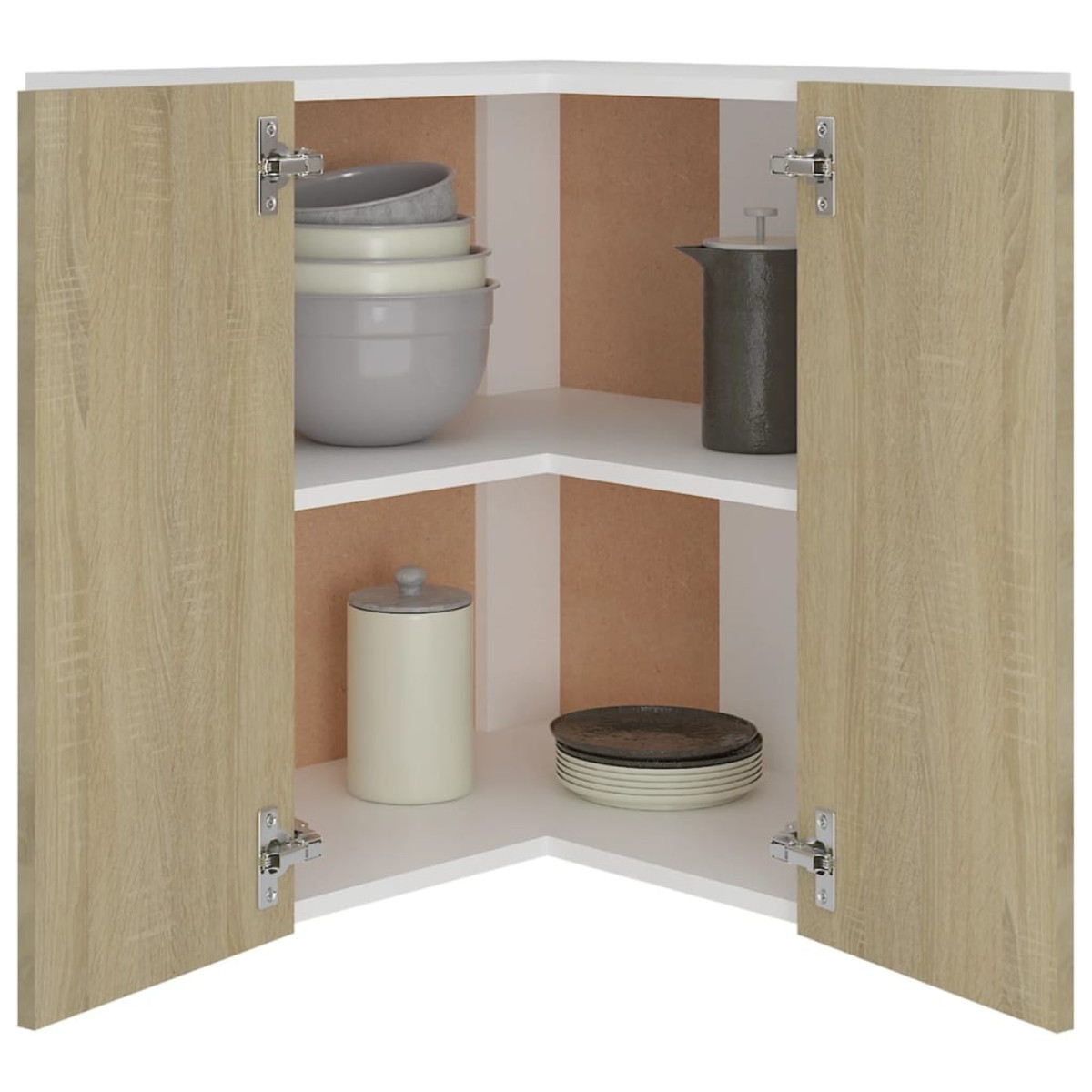 vidaXL Ντουλάπι Γωνία Κρεμαστό Sonoma Δρυς 57x57x60 εκ. Μοριοσανίδα