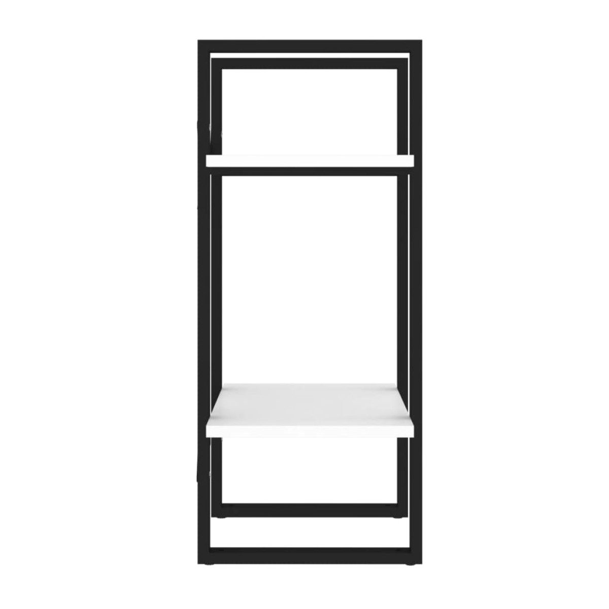 vidaXL Βιβλιοθήκη με 2 Ράφια Λευκή 40 x 30 x 70 εκ. από Μοριοσανίδα