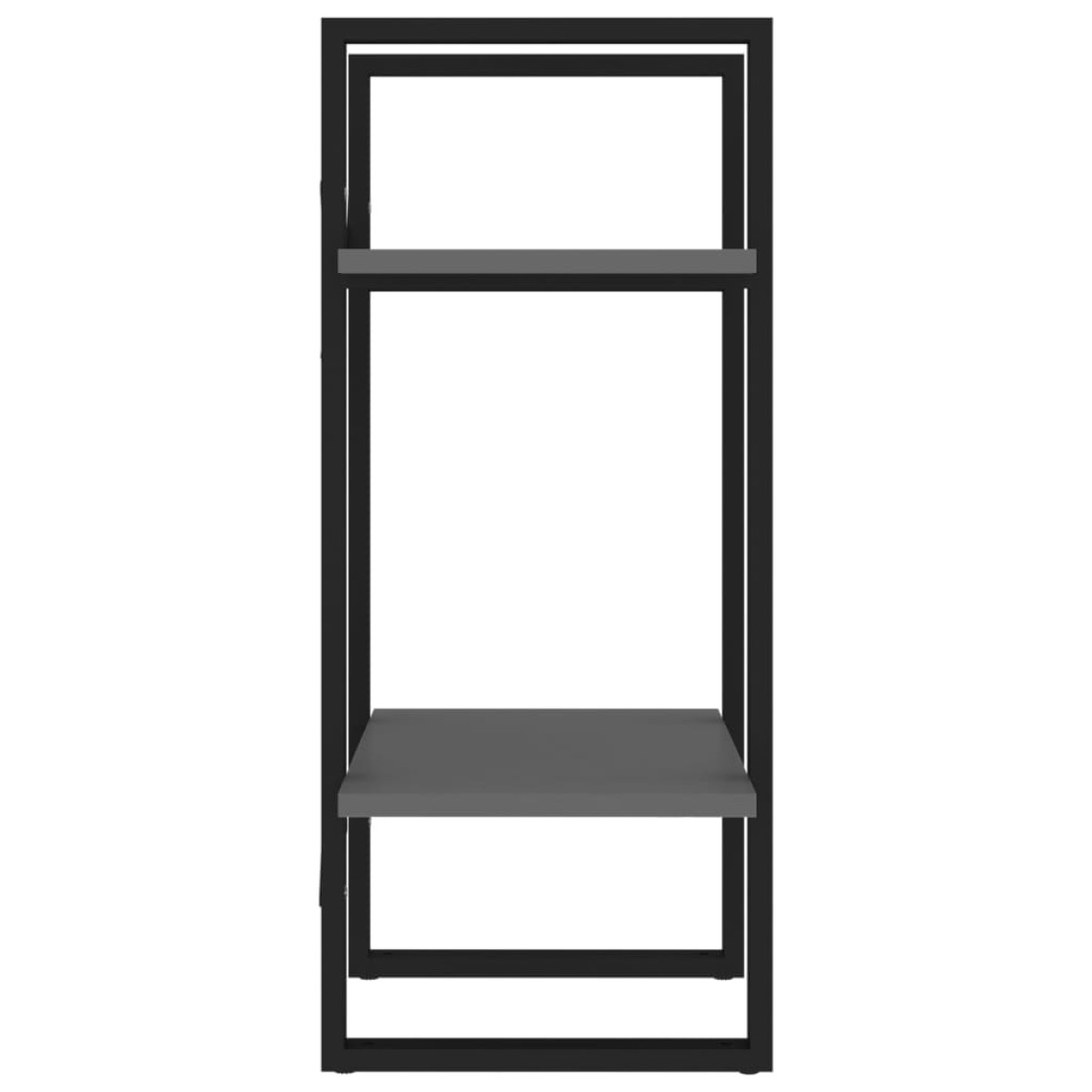 vidaXL Βιβλιοθήκη με 2 Ράφια Γκρι 40 x 30 x 70 εκ. από Μοριοσανίδα