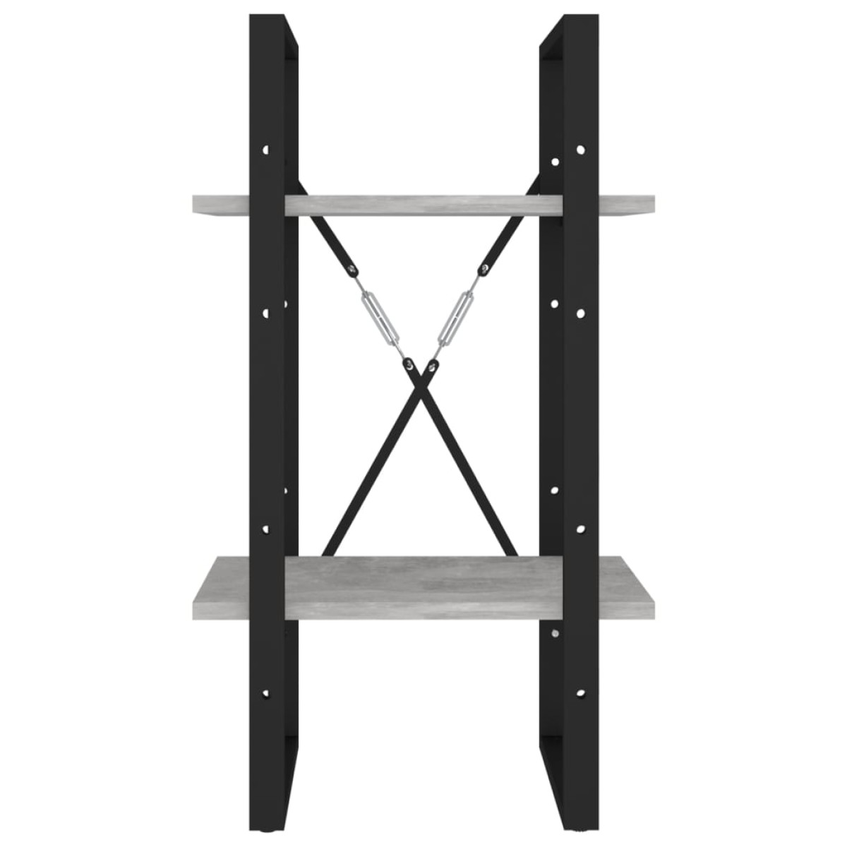 vidaXL Βιβλιοθήκη με 2 Ράφια Γκρι Σκυρ. 40 x 30 x 70 εκ. Μοριοσανίδα
