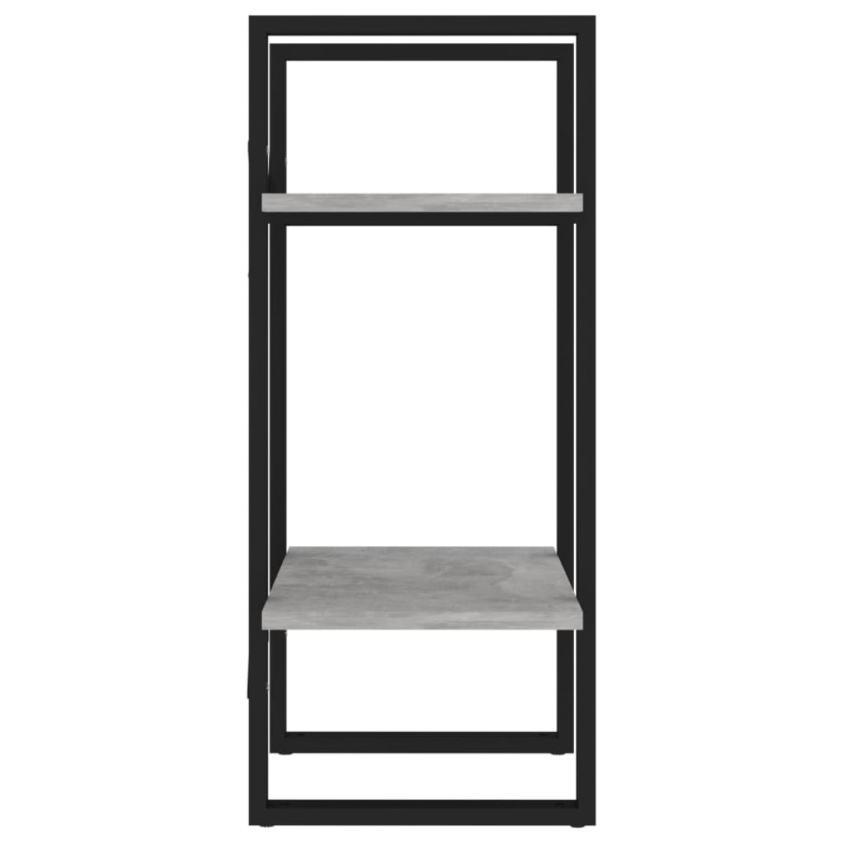vidaXL Βιβλιοθήκη με 2 Ράφια Γκρι Σκυρ. 40 x 30 x 70 εκ. Μοριοσανίδα