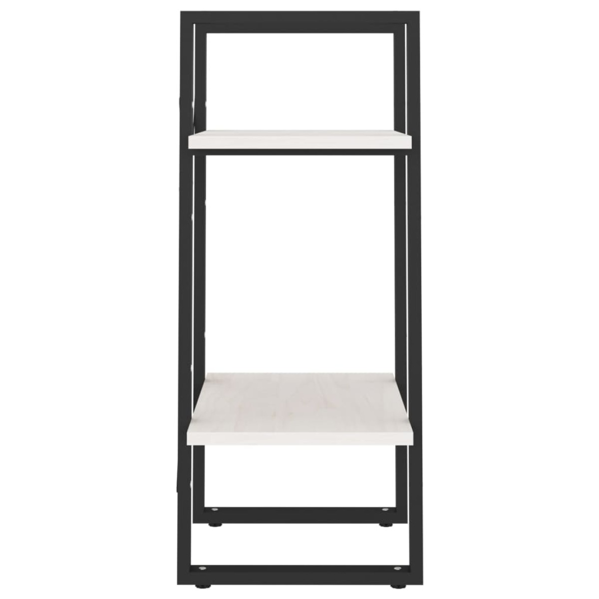 vidaXL Βιβλιοθήκη με 2 Ράφια Λευκή 40x30x70 εκ. από Μασίφ Ξύλο Πεύκου