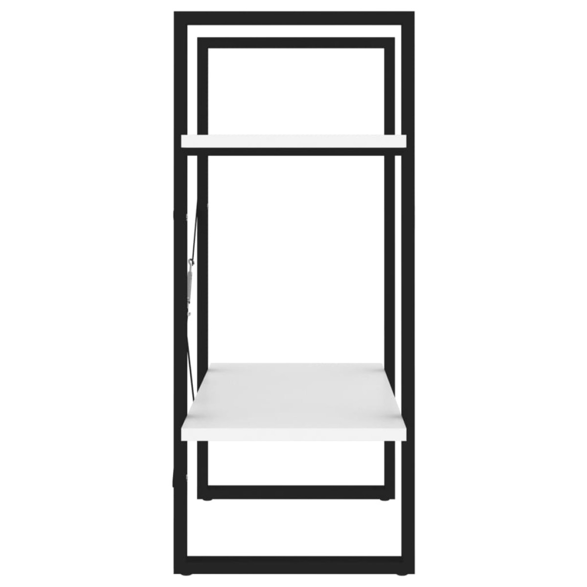 vidaXL Βιβλιοθήκη με 2 Ράφια Λευκή 60 x 30 x 70 εκ. από Μοριοσανίδα