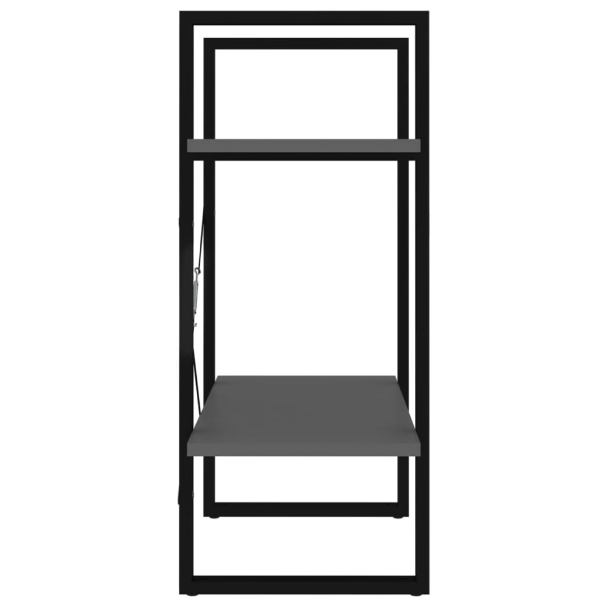 vidaXL Βιβλιοθήκη με 2 Ράφια Γκρι 60 x 30 x 70 εκ. από Μοριοσανίδα