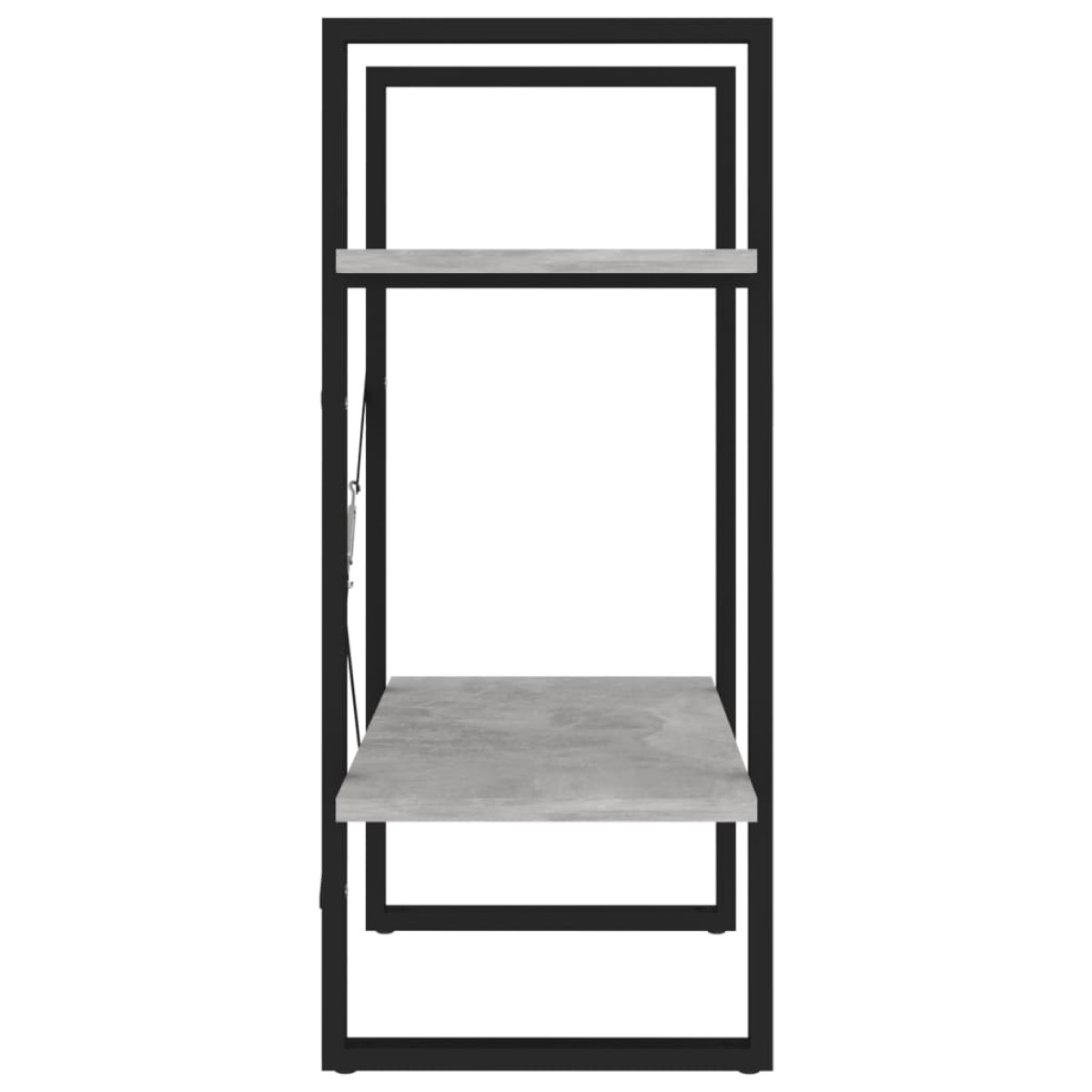 vidaXL Βιβλιοθήκη με 2 Ράφια Γκρι Σκυρ. 60 x 30 x 70 εκ. Μοριοσανίδα