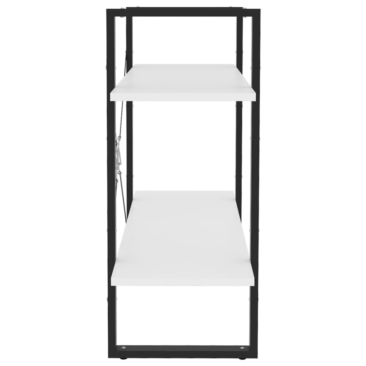 vidaXL Βιβλιοθήκη με 2 Ράφια Λευκή 80 x 30 x 70 εκ. από Μοριοσανίδα