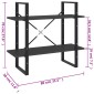 vidaXL Βιβλιοθήκη με 2 Ράφια Γκρι 80 x 30 x 70 εκ. από Μοριοσανίδα
