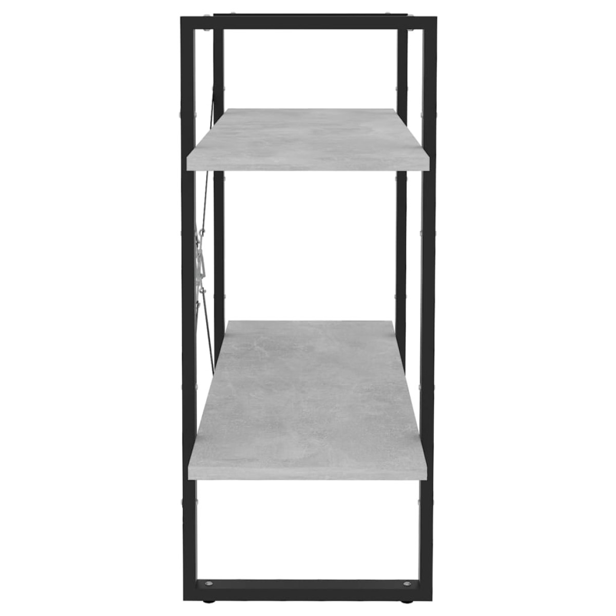 vidaXL Βιβλιοθήκη με 2 Ράφια Γκρι Σκυρ. 80 x 30 x 70 εκ. Μοριοσανίδα