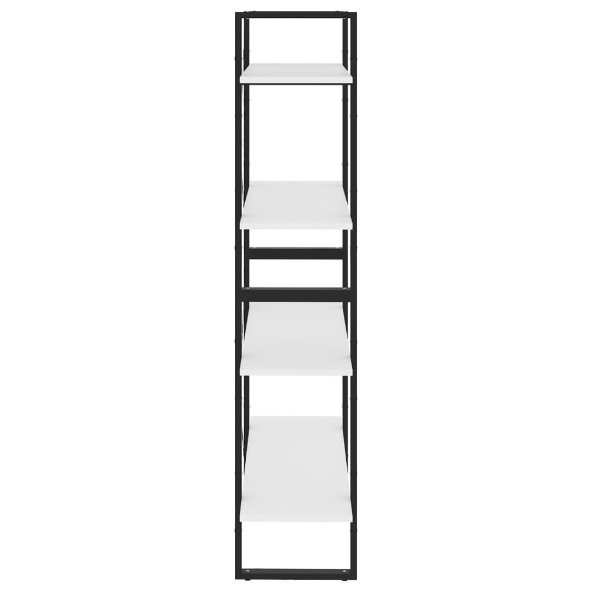 vidaXL Βιβλιοθήκη με 4 Ράφια Λευκή 80 x 30 x 140 εκ. από Μοριοσανίδα