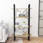 vidaXL Βιβλιοθήκη με 4 Ράφια Sonoma Δρυς 80x30x140 εκ. από Μοριοσανίδα