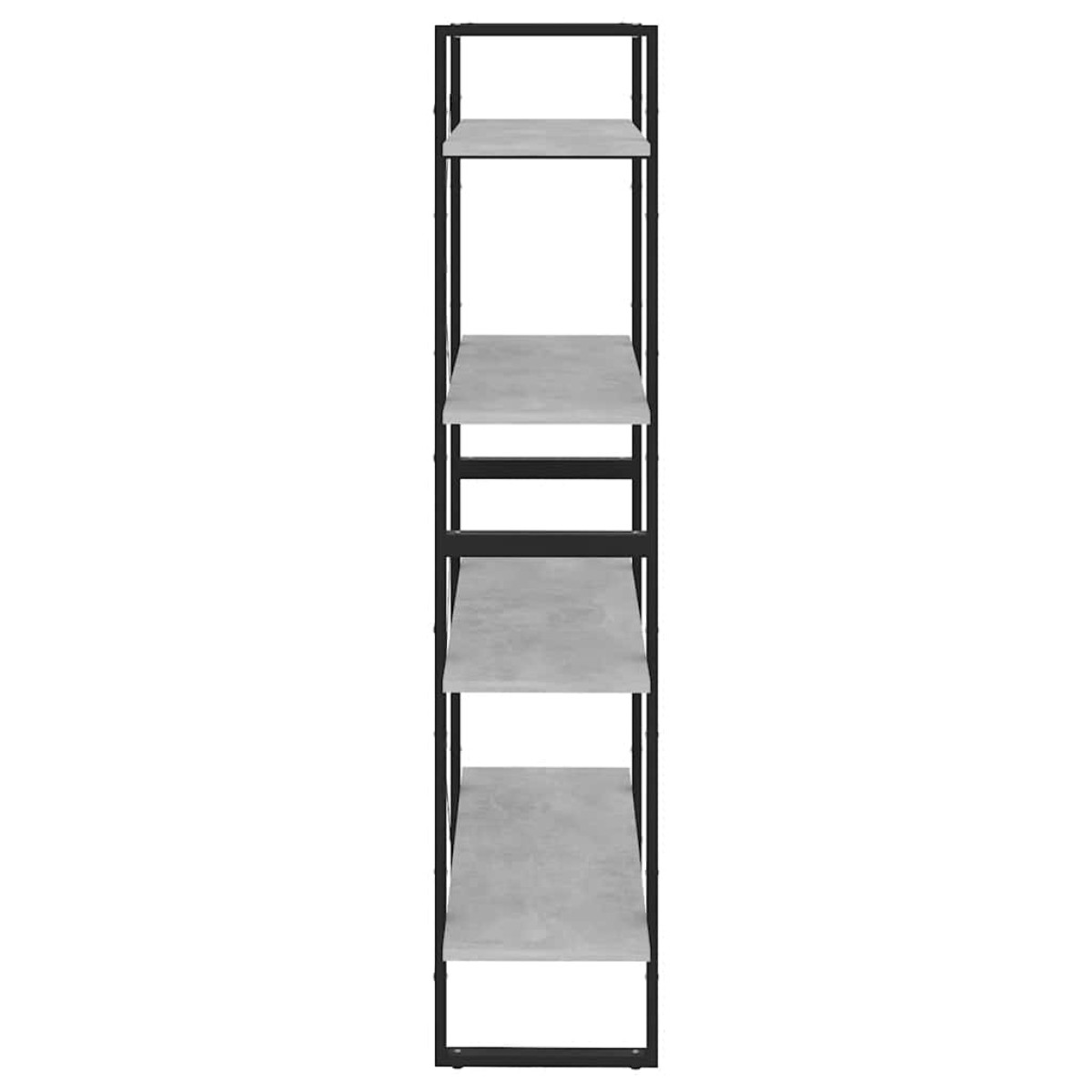 vidaXL Βιβλιοθήκη με 4 Ράφια Γκρι Σκυρ. 80x30x140 εκ. από Μοριοσανίδα
