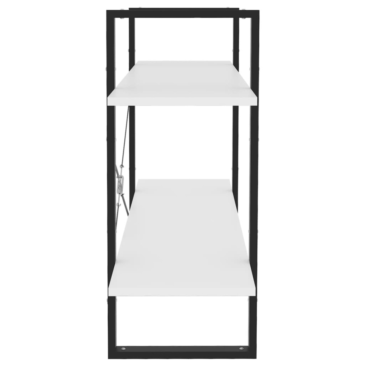 vidaXL Βιβλιοθήκη με 2 Ράφια Λευκή 100 x 30 x 70 εκ. από Μοριοσανίδα