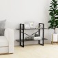 vidaXL Βιβλιοθήκη με 2 Ράφια Γκρι 100 x 30 x 70 εκ. από Μοριοσανίδα
