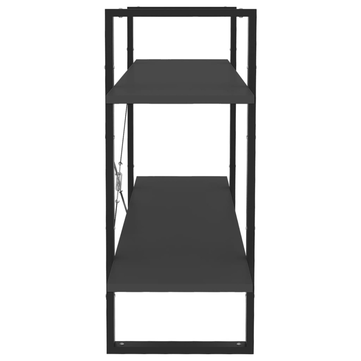 vidaXL Βιβλιοθήκη με 2 Ράφια Γκρι 100 x 30 x 70 εκ. από Μοριοσανίδα