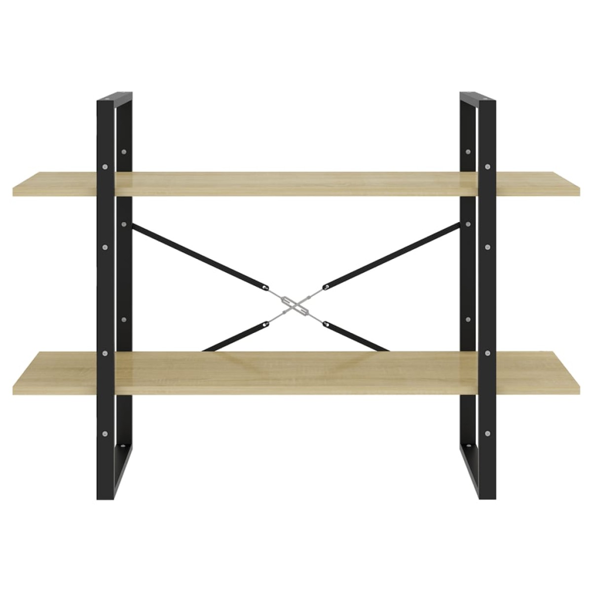 vidaXL Βιβλιοθήκη με 2 Ράφια Sonoma Δρυς 100 x 30 x 70 εκ. Μοριοσανίδα
