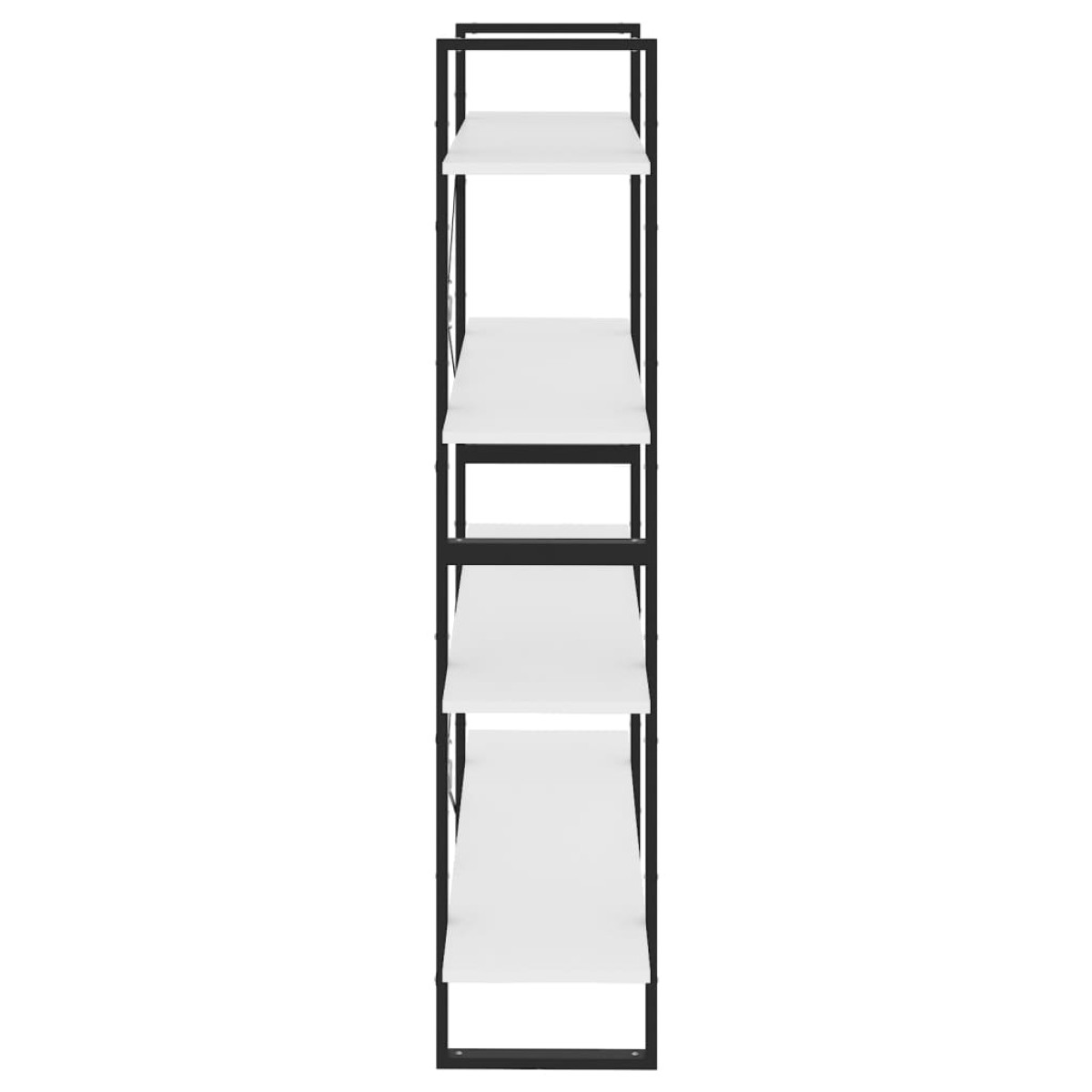 vidaXL Βιβλιοθήκη με 4 Ράφια Λευκή 100 x 30 x 140 εκ. από Μοριοσανίδα