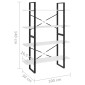 vidaXL Βιβλιοθήκη με 4 Ράφια Λευκή 100 x 30 x 140 εκ. από Μοριοσανίδα
