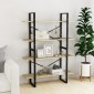 vidaXL Βιβλιοθήκη με 4 Ράφια Sonoma Δρυς 100x30x140 εκ από Μοριοσανίδα