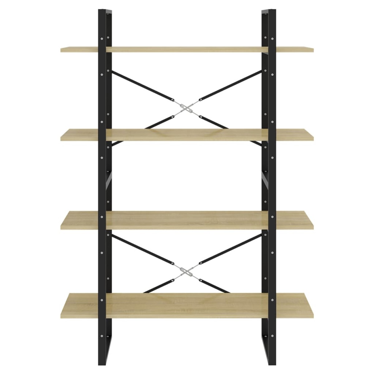 vidaXL Βιβλιοθήκη με 4 Ράφια Sonoma Δρυς 100x30x140 εκ από Μοριοσανίδα
