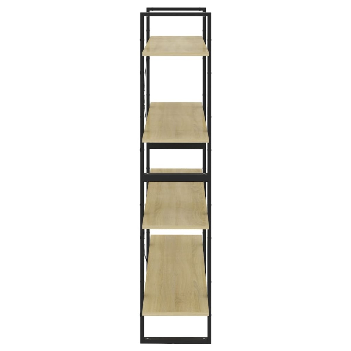 vidaXL Βιβλιοθήκη με 4 Ράφια Sonoma Δρυς 100x30x140 εκ από Μοριοσανίδα