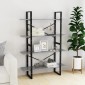 vidaXL Βιβλιοθήκη με 4 Ράφια Γκρι Σκυροδέμ. 100x30x140 εκ. Μοριοσανίδα