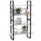 vidaXL Βιβλιοθήκη με 4 Ράφια Λευκή 100x30x140 εκ από Μασίφ Ξύλο Πεύκου