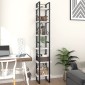 vidaXL Βιβλιοθήκη με 6 Ράφια Λευκή 40 x 30 x 210 εκ. από Μοριοσανίδα