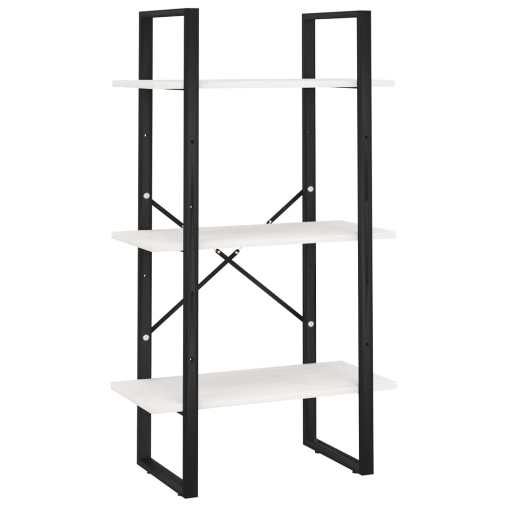 vidaXL Ραφιέρα Αποθήκευσης Λευκή 60x30x105 εκ. από Μασίφ Ξύλο Πεύκου