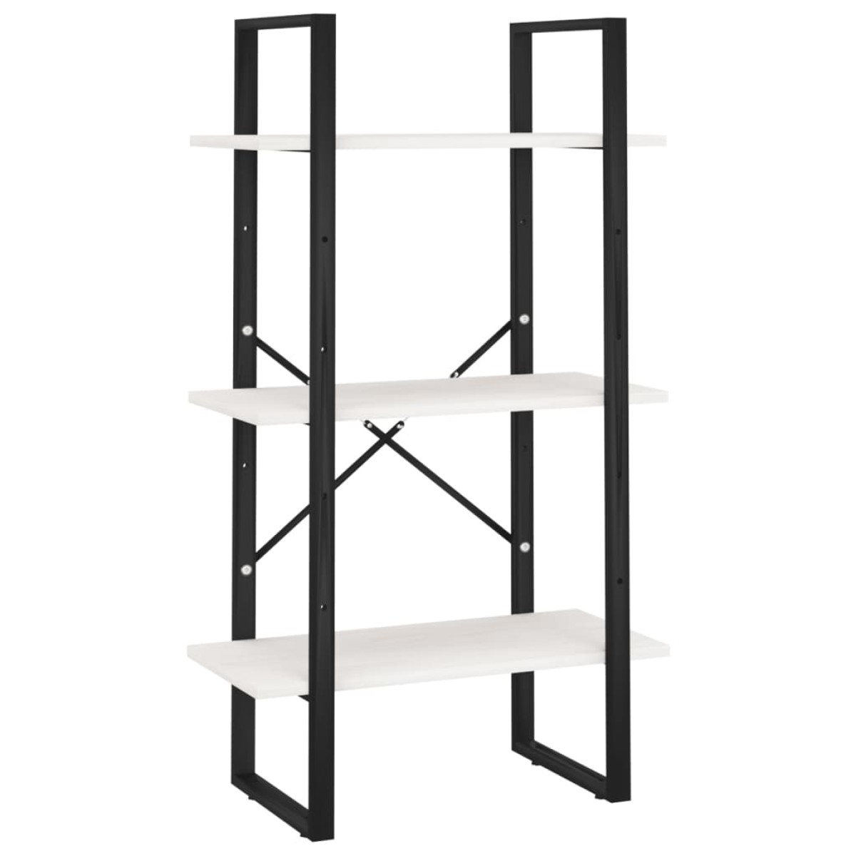 vidaXL Ραφιέρα Αποθήκευσης Λευκή 60x30x105 εκ. από Μασίφ Ξύλο Πεύκου