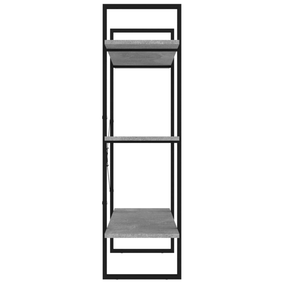 vidaXL Βιβλιοθήκη Γκρι Σκυροδέματος 100 x 30 x 105 εκ. από Μοριοσανίδα