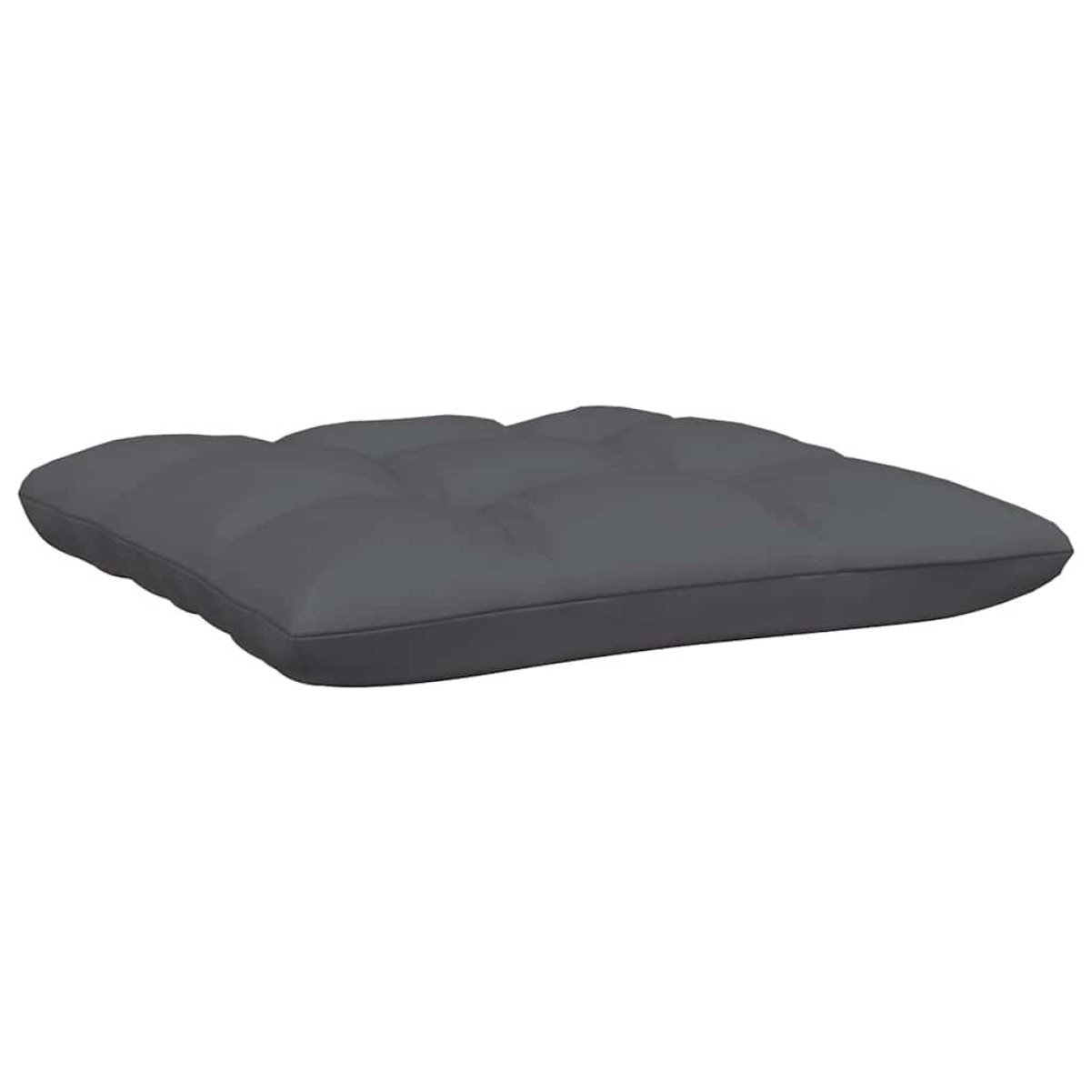 vidaXL Καναπές Κήπου Διθέσιος Μαύρος Μασίφ Ξύλο Πεύκου με Μαξιλάρια