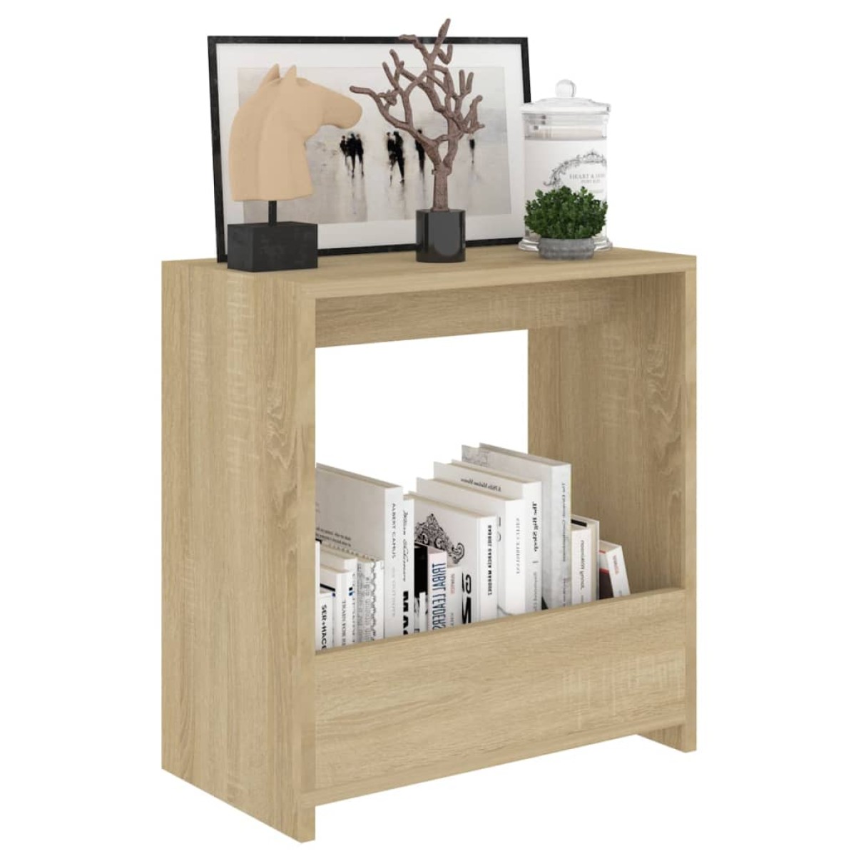 vidaXL Τραπέζι Βοηθητικό Sonoma Δρυς 50 x 26 x 50 εκ. από Μοριοσανίδα