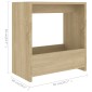 vidaXL Τραπέζι Βοηθητικό Sonoma Δρυς 50 x 26 x 50 εκ. από Μοριοσανίδα