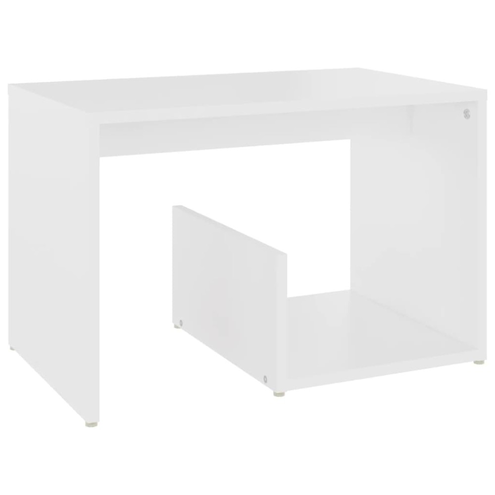 vidaXL Τραπέζι Βοηθητικό Λευκό 59 x 36 x 38 εκ. από Επεξ. Ξύλο