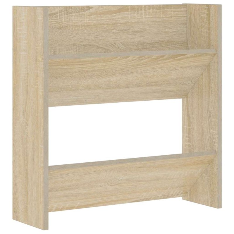 vidaXL Παπουτσοθήκη Τοίχου Sonoma Δρυς 60 x 18 x 60 εκ. Μοριοσανίδα