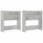 vidaXL Παπουτσοθήκες Τοίχου 2 τεμ. Γκρι Σκυρ. 60x18x60 εκ. Μοριοσανίδα
