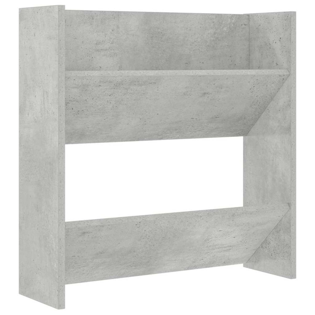 vidaXL Παπουτσοθήκες Τοίχου 2 τεμ. Γκρι Σκυρ. 60x18x60 εκ. Μοριοσανίδα
