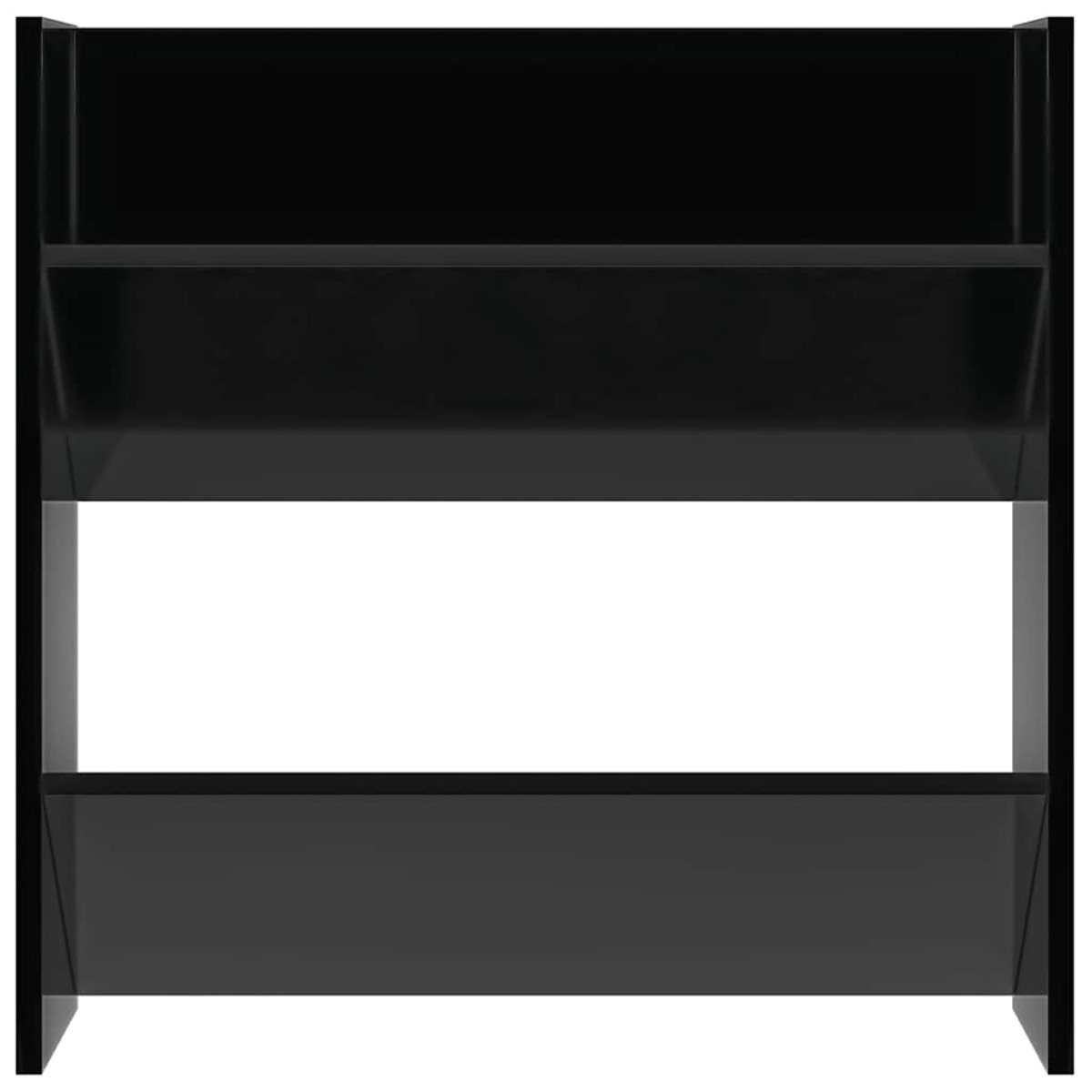 vidaXL Παπουτσοθήκες Τοίχου 4 τεμ. Γυαλ. Μαύρο 60x18x60εκ. Μοριοσανίδα