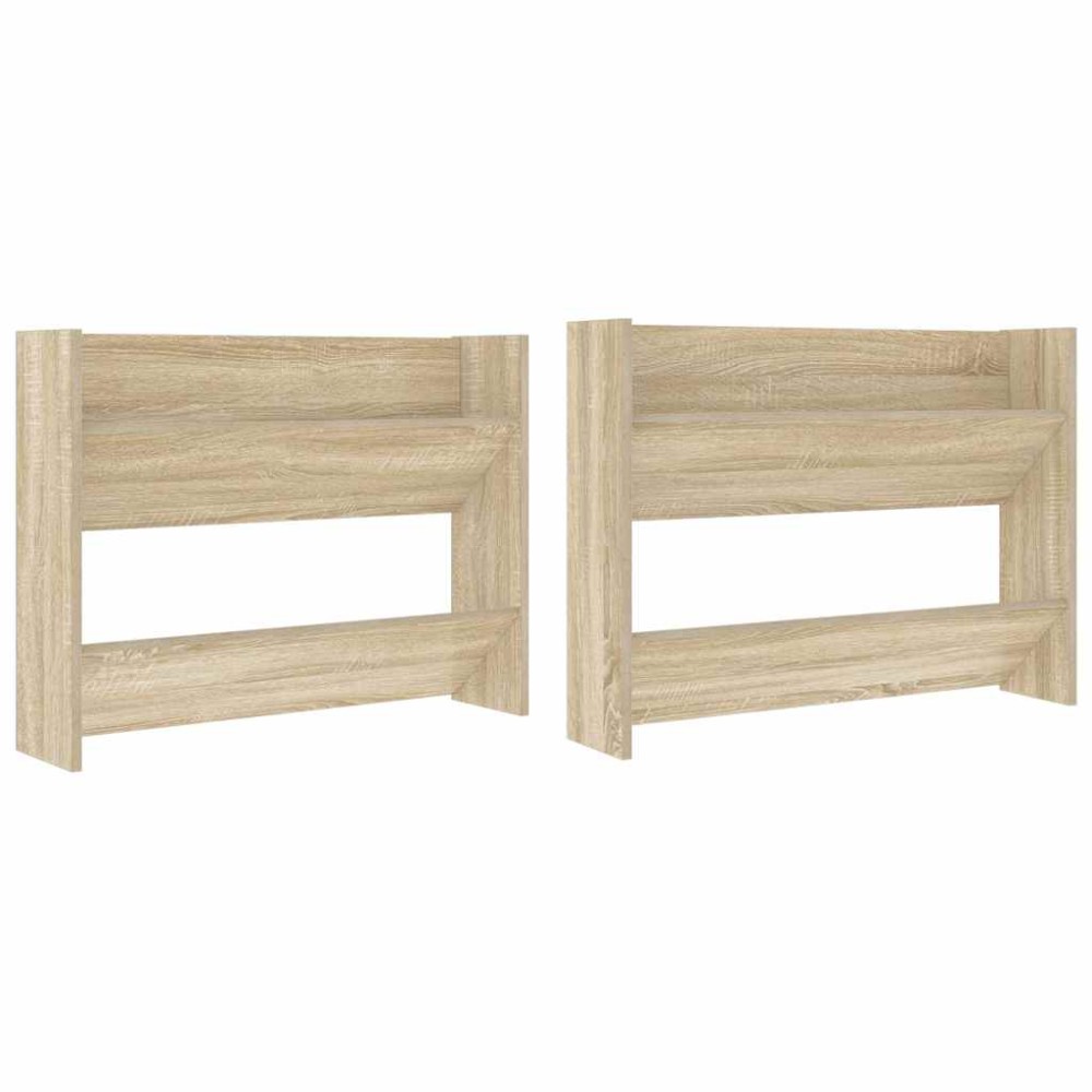 vidaXL Παπουτσοθήκες 2 τεμ. Sonoma Δρυς 80 x 18 x 60 εκ. Μοριοσανίδα