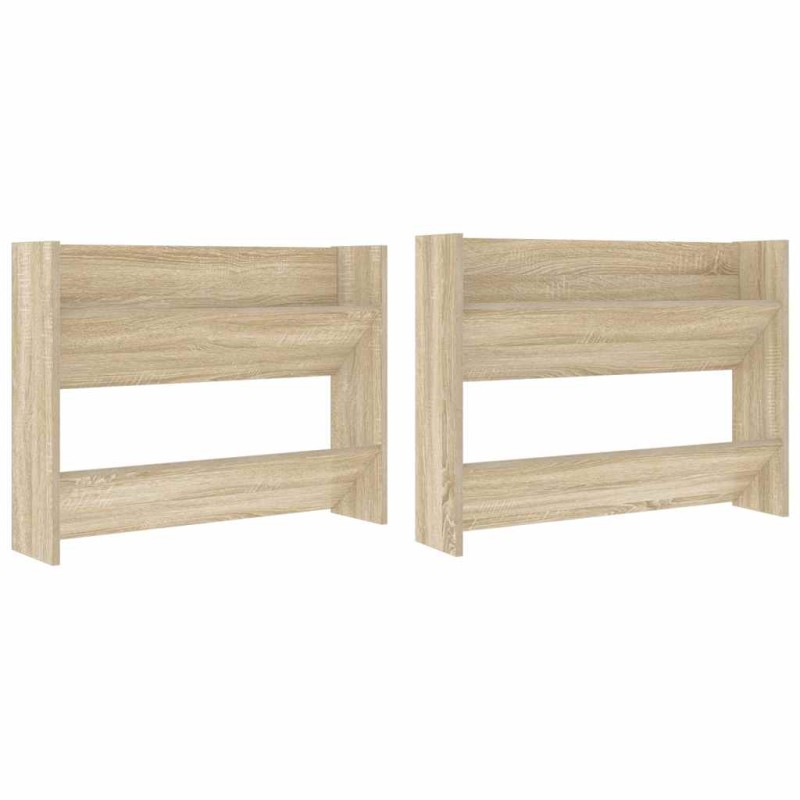 vidaXL Παπουτσοθήκες 2 τεμ. Sonoma Δρυς 80 x 18 x 60 εκ. Μοριοσανίδα