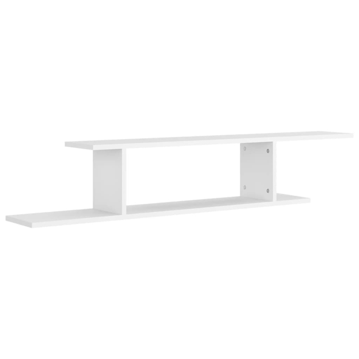 vidaXL Ράφι Τηλεόρασης Επιτοίχιο Λευκό 125 x 18 x 23 εκ. Μοριοσανίδα