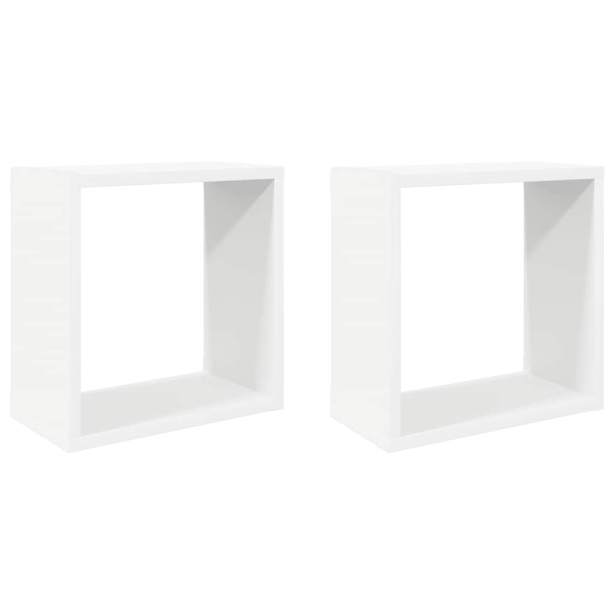 vidaXL Ράφια Κύβοι Τοίχου 2 τεμ. Λευκά 30 x 15 x 30 εκ. από MDF
