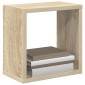 vidaXL Ράφια Κύβοι Τοίχου 4 τεμ. Sonoma Δρυς 26 x 15 x 26 εκ.